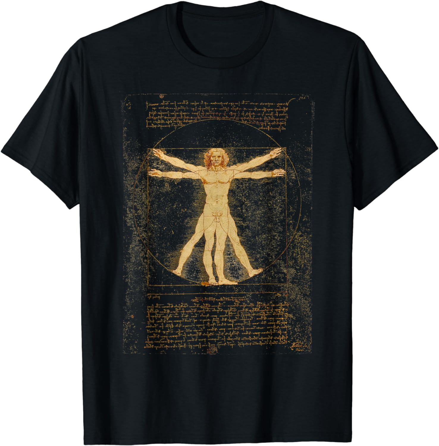 The Vitruvian Man by Leonardo da Vinci no background RelaxArtWorld