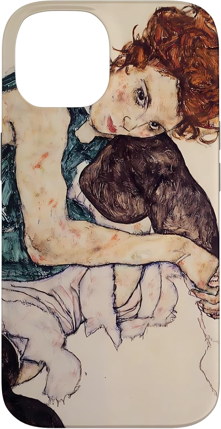 Seated Woman with Bent Knee by Egon Schiele