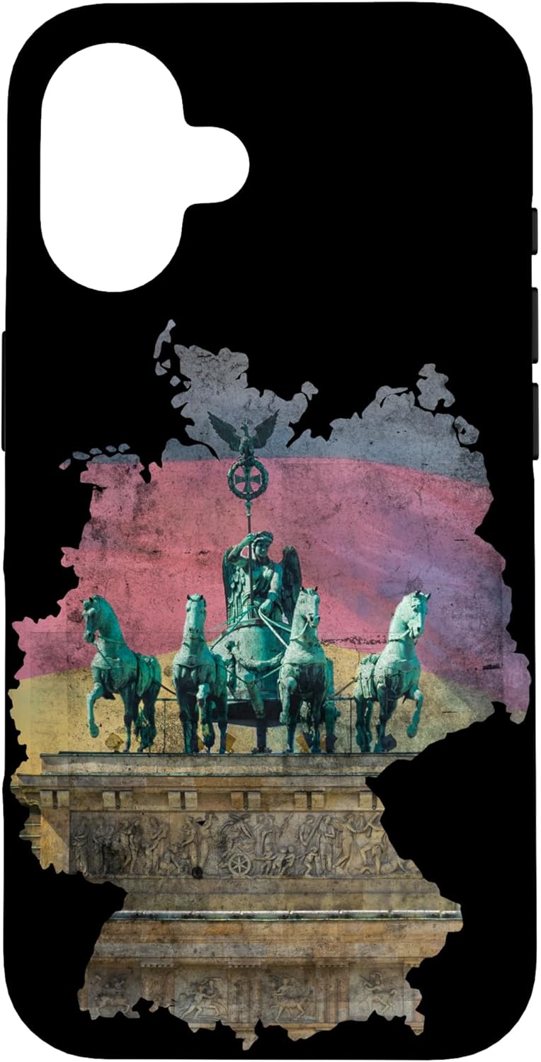 Berlin Brandenburg Gate, German Flag and Germany Map