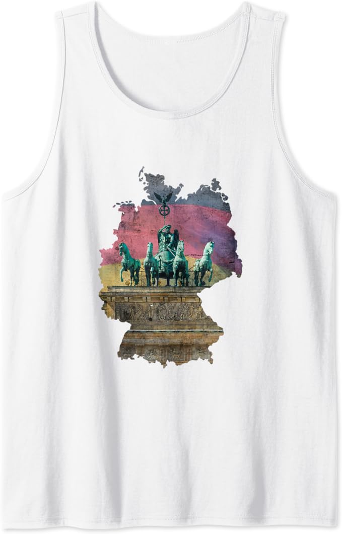 Berlin Brandenburg Gate, German Flag and Germany Map