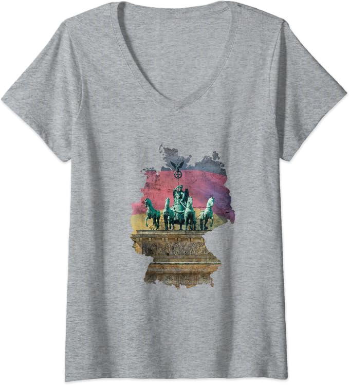 Berlin Brandenburg Gate, German Flag and Germany Map