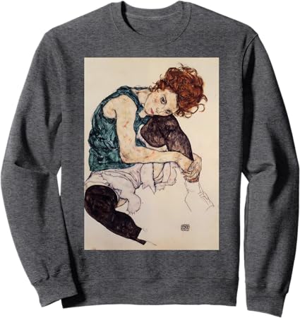 Seated Woman with Bent Knee by Egon Schiele