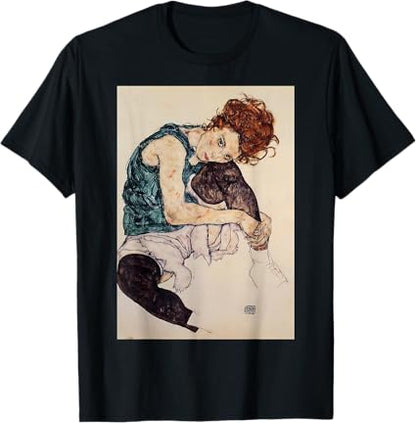 Seated Woman with Bent Knee by Egon Schiele