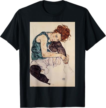 Seated Woman with Bent Knee by Egon Schiele