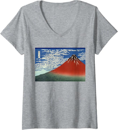 Fuji, Mountains in clear Weather (Red Fuji) by Katsushika Hokusai