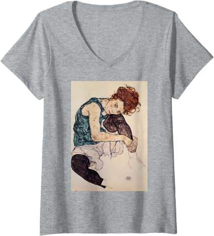 Seated Woman with Bent Knee by Egon Schiele